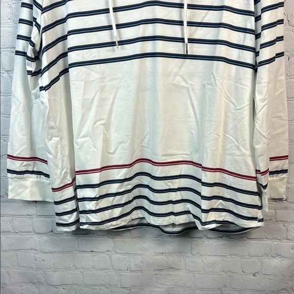 BloomChic Blue and White Striped Hoodie - Picture 4 of 6